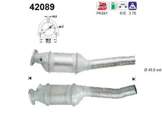 Catalyseur (Pot catalytique) AS ref. 42089
