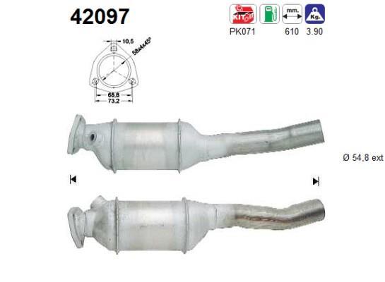 Catalyseur (Pot catalytique) AS ref. 42097