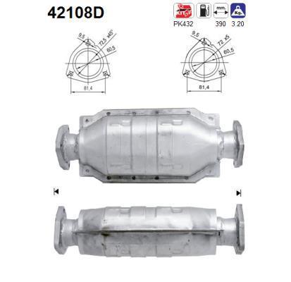 Catalyseur (Pot catalytique) AS ref. 42108D