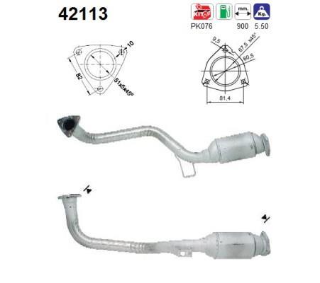 Catalyseur (Pot catalytique) AS ref. 42113