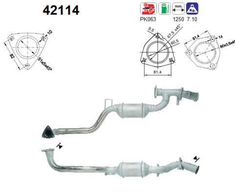 Catalyseur (Pot catalytique) AS ref. 42114