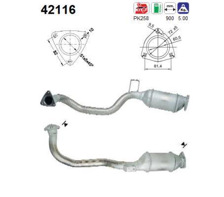 Catalyseur (Pot catalytique) AS ref. 42116