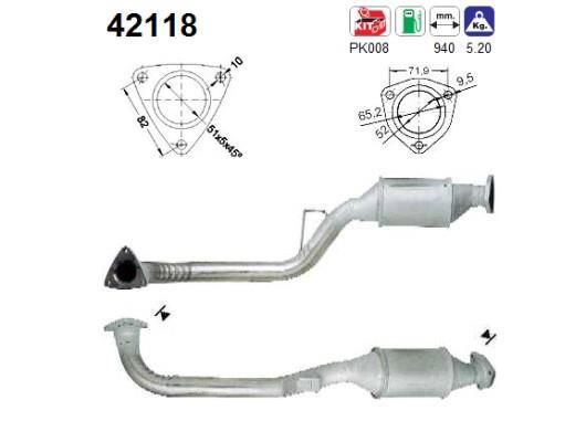 Catalyseur (Pot catalytique) AS 42118