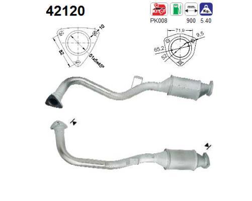 Catalyseur (Pot catalytique) AS ref. 42120