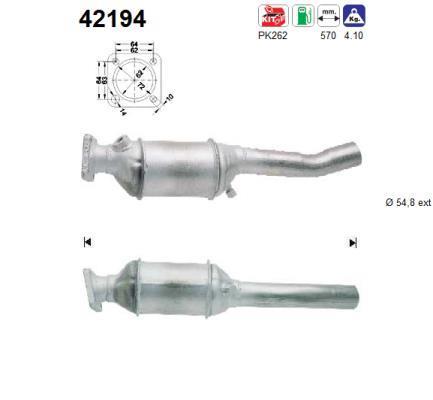 Catalyseur (Pot catalytique) AS ref. 42194