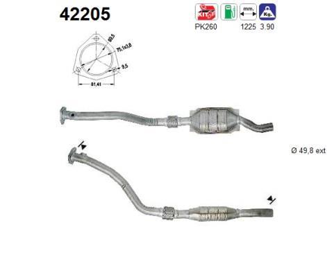 Catalyseur (Pot catalytique) AS ref. 42205