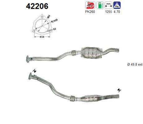 Catalyseur (Pot catalytique) AS ref. 42206