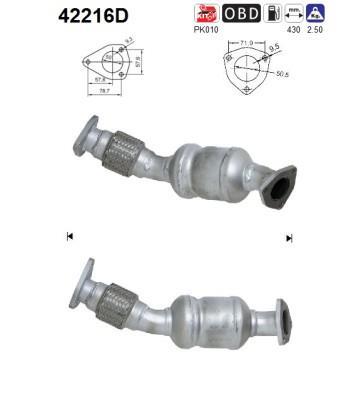 Catalyseur (Pot catalytique) AS ref. 42216D