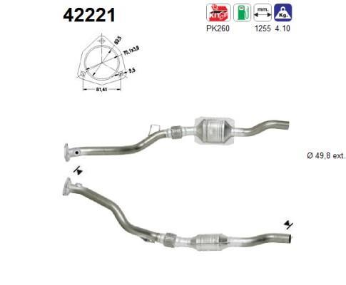 Catalyseur (Pot catalytique) AS 42221