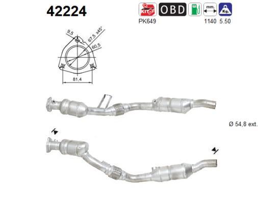 Catalyseur (Pot catalytique) AS ref. 42224