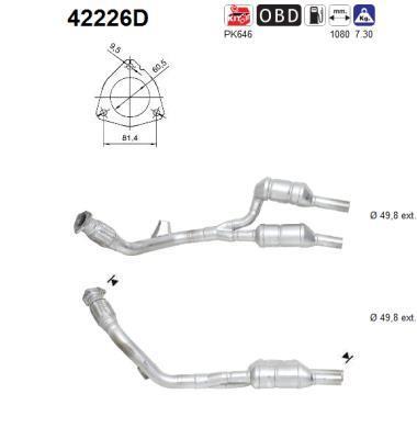 Catalyseur (Pot catalytique) AS ref. 42226D