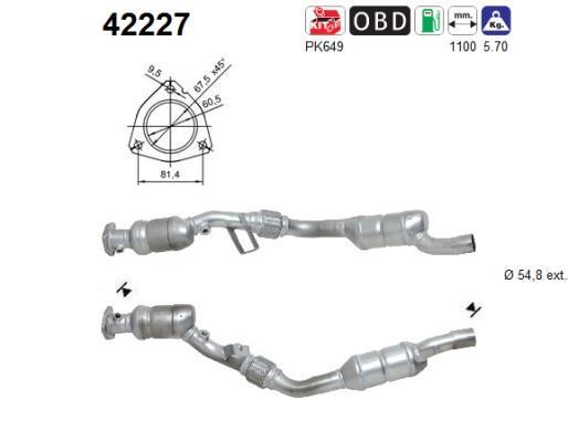 Catalyseur (Pot catalytique) AS ref. 42227