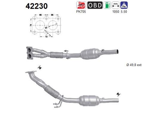 Catalyseur (Pot catalytique) AS ref. 42230