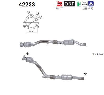 Catalyseur (Pot catalytique) AS ref. 42233