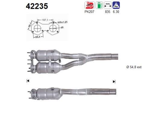 Catalyseur (Pot catalytique) AS ref. 42235
