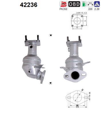 Catalyseur (Pot catalytique) AS ref. 42236