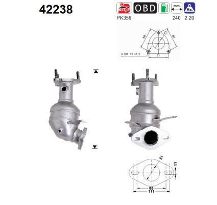 Catalyseur (Pot catalytique) AS ref. 42238