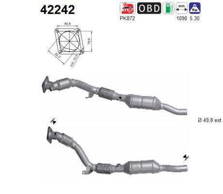 Catalyseur (Pot catalytique) AS ref. 42242