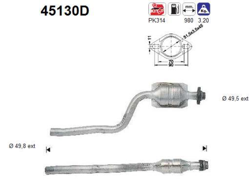 Catalyseur (Pot catalytique) AS 45130D