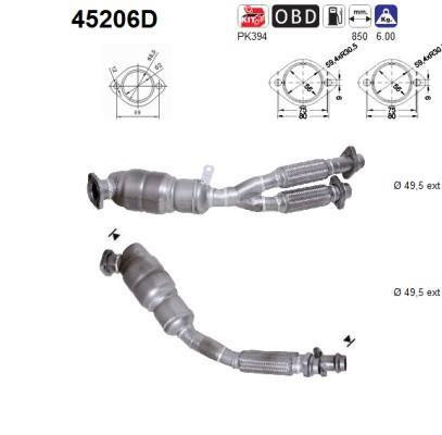 Catalyseur (Pot catalytique) AS 45206D