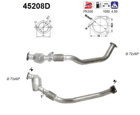 Catalyseur (Pot catalytique) AS 45208D