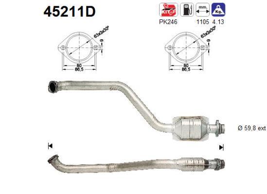 Catalyseur (Pot catalytique) AS 45211D