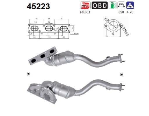 Catalyseur (Pot catalytique) AS 45223