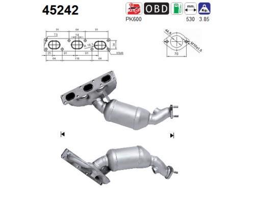Catalyseur (Pot catalytique) AS ref. 45242