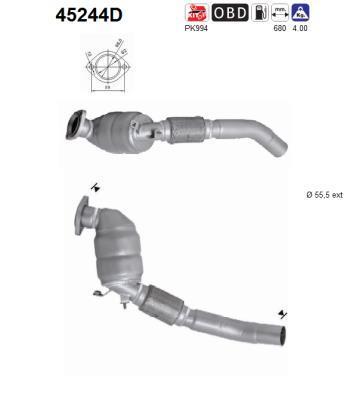 Catalyseur (Pot catalytique) AS ref. 45244D