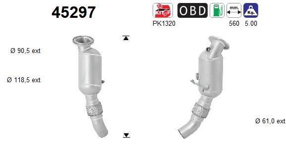 Catalyseur (Pot catalytique) AS ref. 45297