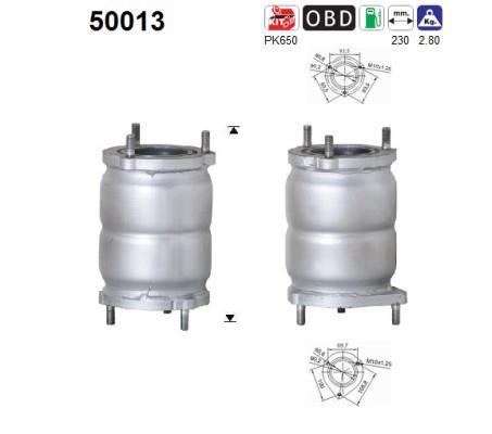Catalyseur (Pot catalytique) AS ref. 50013