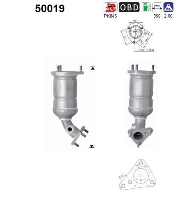 Catalyseur (Pot catalytique) AS ref. 50019