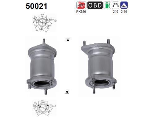 Catalyseur (Pot catalytique) AS ref. 50021