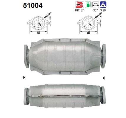 Catalyseur (Pot catalytique) AS ref. 51004