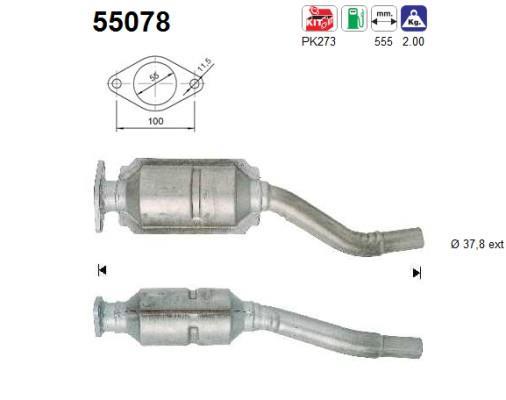 Catalyseur (Pot catalytique) AS ref. 55078