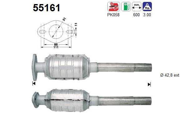Catalyseur (Pot catalytique) AS ref. 55161