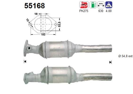 Catalyseur (Pot catalytique) AS ref. 55168