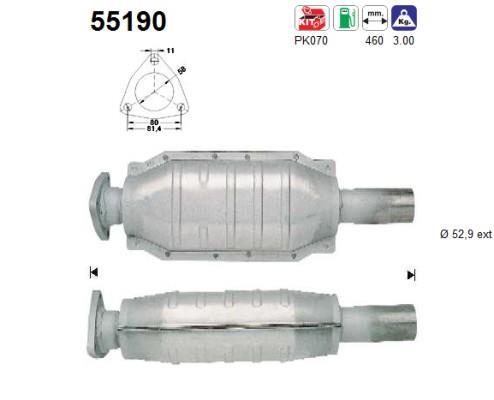 Catalyseur (Pot catalytique) AS ref. 55190