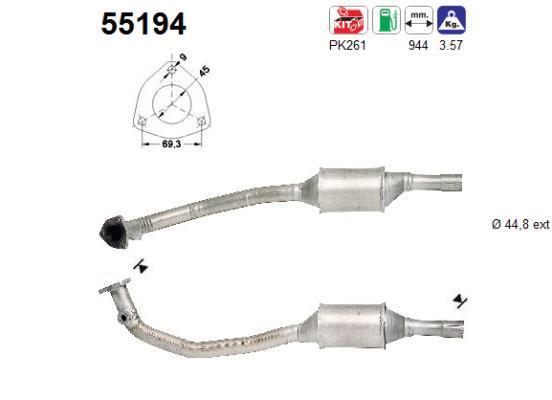 Catalyseur (Pot catalytique) AS ref. 55194