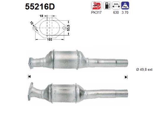 Catalyseur (Pot catalytique) AS ref. 55216D