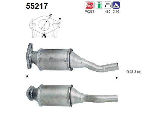 Catalyseur (Pot catalytique) AS ref. 55217