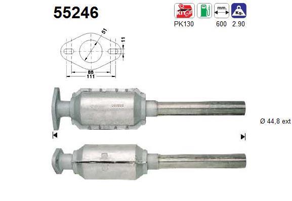 Catalyseur (Pot catalytique) AS ref. 55246