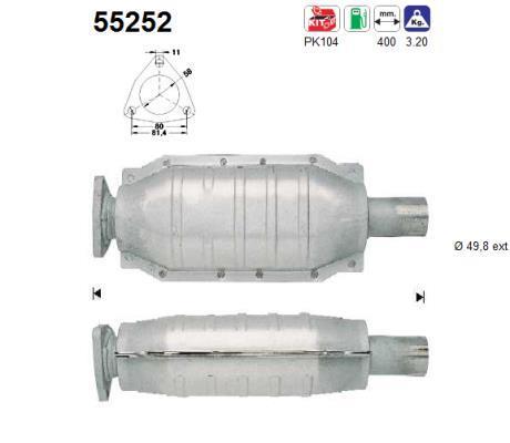 Catalyseur (Pot catalytique) AS ref. 55252