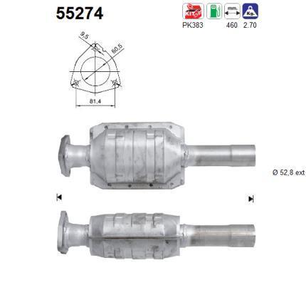 Catalyseur (Pot catalytique) AS ref. 55274