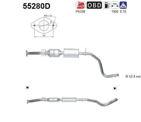 Catalyseur (Pot catalytique) AS ref. 55280D