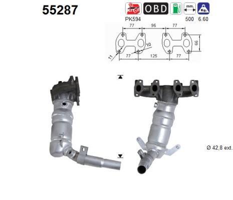 Catalyseur (Pot catalytique) AS ref. 55287
