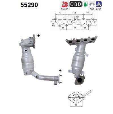 Catalyseur (Pot catalytique) AS ref. 55290
