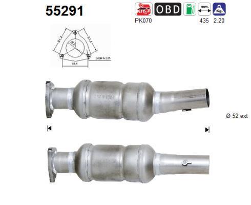 Catalyseur (Pot catalytique) AS ref. 55291