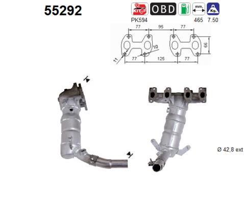 Catalyseur (Pot catalytique) AS 55292
