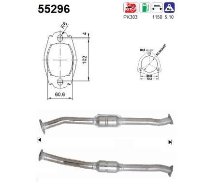 Catalyseur (Pot catalytique) AS ref. 55296